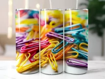 Back to School Tumbler Wrap | Paint Brushes Colourful PNG Product Image 2