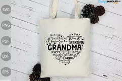 Grandma Heart SVG Cut Files/ Funny Grandma SVG Design Product Image 3