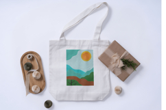 Sunrise Over Green Hills Minimalist Pillow Design Product Image 7