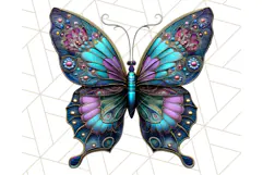 Metallic Butterfly Clipart PNG Clipart, Vibrant Butterfly Product Image 3