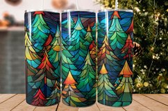Christmas Stained Glass Trees Tumbler Design Product Image 1