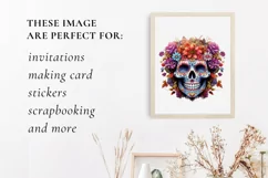 Sugar Skulls Sublimation, Day of The Dead png Product Image 3
