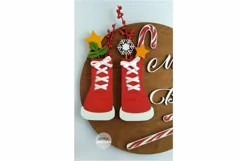 Merry and Bright Sign SVG | Christmas Door Hanger SVG file Product Image 2