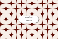 Cream and Burgundy Retro Geometric Seamless Pattern Product Image 1