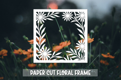 Paper cut Floral Frame SVG Cricut,Silhouette Craft Product Image 1