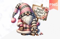 Happy Mother&#039;s Day Sublimation Gnome- PNG Design Product Image 1
