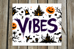Funny Halloween | 4 Skinny tumbler sublimation designs P2 Product Image 3