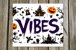 Funny Halloween | 4 Skinny tumbler sublimation designs P2 Product Image 3