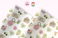 Retro Matcha Surf Club Seamless Paper - Cute Coastal Pattern Product Image 5