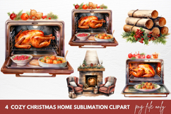 Cozy Christmas Home Clipart Sublimation Product Image 1