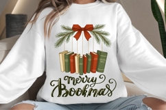Merry Bookmas png design for T-shirts Product Image 4