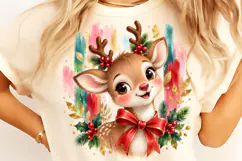 Trending Christmas PNG, Preppy Christmas Reindeer PNG Product Image 2