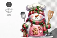 Christmas clipart, Snowman clipart, Christmas sublimation Product Image 1