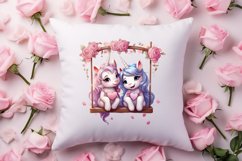 Valentines Day Animals on Swings Clipart Bundle Product Image 7