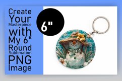 Holiday Snowman Sublimation Round Design Winter Keychain Product Image 1