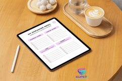 Digital ADHD Brain Dump Planner Canva Templates |ADHD Bundle Product Image 6