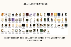 Witchcore Apothecary Watercolor Clipart Product Image 7