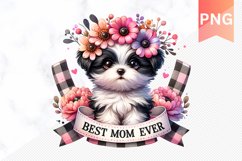 Best MOM Ever Sublimation - Mother&#039;s Day Clipart PNG Design Product Image 1