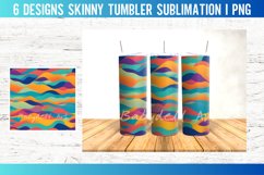 Colorful Wave 20 OZ Tumbler Sublimation Design Product Image 7
