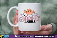 Spooky mama SVG, Halloween Sign SVG, Halloween SVG Product Image 3