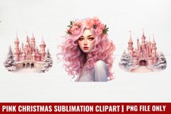 Pink Christmas Sublimation Clipart Product Image 1