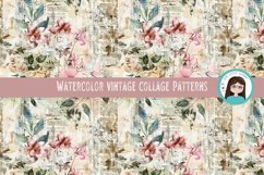Watercolor Vintage Collage Patterns Product Image 7