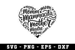 Mom Mum Mother Svg |Mother Day SVG Cut files | Cricut Product Image 1