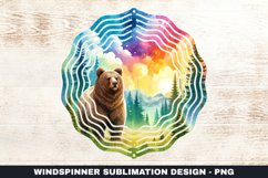 Bear Wind Spinner Sublimation Design Product Image 1