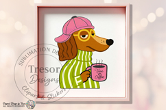 Funny Dachshund Dog PNG Coffee Lover Design Funny Pet Lover Product Image 11