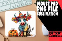 Watercolor Cute Cow Mouse Pad for Autumn Product Image 1