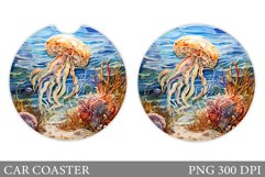 Jellyfish Car Coaster Design. Jellyfish Car Coaster Product Image 1