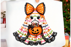 Retro Halloween PNG Ghost Design, Spooky Season Product Image 1