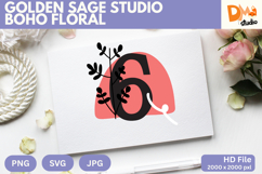 Golden Sage Studio Boho Floral Monogram Product Image 1