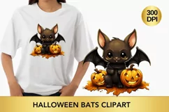Cute Halloween Bat Clipart Png for sublimation Product Image 1