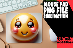 Cheerful Desk Pad Sublimation Ideas, 3D Emoji Product Image 1