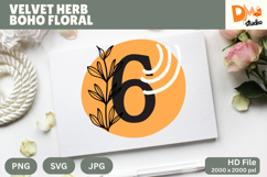 Velvet Herb Boho Floral Monogram Product Image 1
