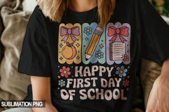 Happy First Day of School PNG Teacher Sublimation Design Product Image 1