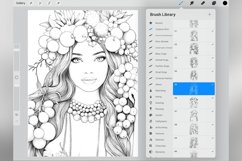 80 Procreate Tropical Girls Stamp Brushes Product Image 3
