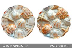 3D Seashell Wind Spinner. Sea Wind Spinner Design Product Image 1