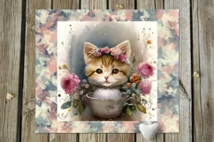 Cute kitty | 10 children skinny tumbler Sublimation designs Product Image 7
