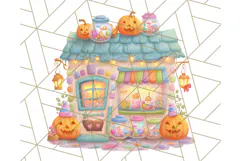 Halloween Candy Shop Clipart PNG, Trick or Treat Clip Art Product Image 3