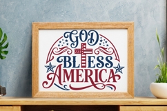 God Bless America Svg, USA Anniversary Svg, 4th Of July Svg. Product Image 8