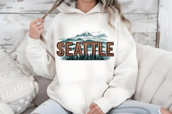 Seattle PNG, Washington Space Needle Mountain Sublimation Product Image 7