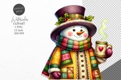 Christmas clipart, Snowman clipart, Winter sublimation Product Image 1