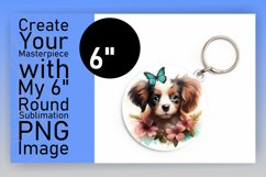 Watercolor Pup Ornament &amp; Flower Product Image 1