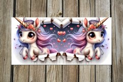 Valentine animals | unicorn mug love watercolor design Product Image 3