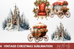 Vintage Christmas Clipart Sublimation Product Image 1