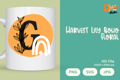 Harvest Lily Boho Floral Monogram Product Image 1