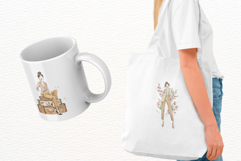 Stylish Spring Girl Clipart Product Image 3