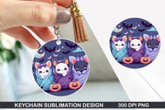 Halloween Keychain Sublimation - Halloween Keychain PNG Product Image 1